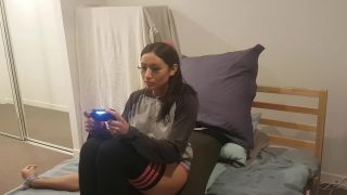 Thigh High Socks Smother While Gaming-3