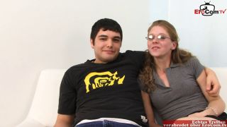 Normal slut with glasses wants her band to watch how she fucks....-1