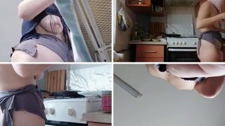 Verified Amateurs Hairy brunette pussy, big tits, sensual hairy woman in the kitchen. Sexy milf, hairy pussy, big ass,-7