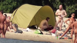 A pair of naturist teen friends steam up the strand-9