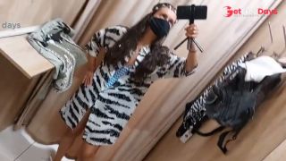 [GetFreeDays.com] Hot brunette wife trying on clothes in the fitting room. Hairy pussy, big tits big nipples Porn Film February 2023-7