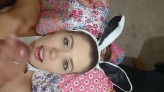 Naughty Poppy Uk () Naughtypoppyuk - bunny poppy gets cum in mouth 03-01-2018-8