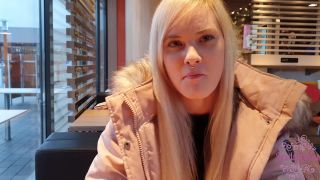 LovlyLuna - Cute Teen Public Masturbation and Blowjob @ McDonald's-3