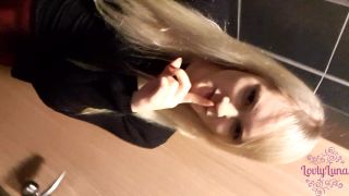 LovlyLuna - Cute Teen Public Masturbation and Blowjob @ McDonald's-4