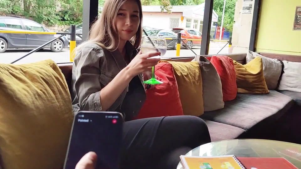 Remote Control Orgasm Of My Stepsister In Bar 1080p