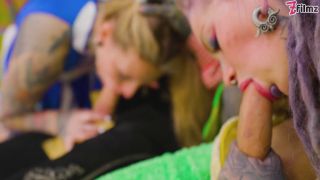 Anuskatzz & Liza Rocketcock - Tattooed Cheerleaders Go Wild in a Hardcore Foursome - Anal-1