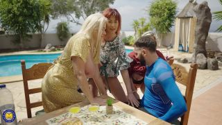 online clip 25 Marina Montana, Sandy Big Boobs, Sper Marie, Stefan Steel - Three hot German MILFs have an outside groupsex party under the sun with one lucky guy - Mature on big ass porn ass big deep anal-1