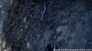 Audrey and Ahsley Give Spanking In Woods-1