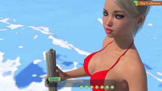 FemboyyGames - Lewd Island #7 - Another evening on a deserted island by a campfire with a beautiful girl!-1