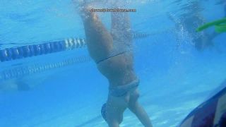 Underwater somersaults and double boob  slip-4