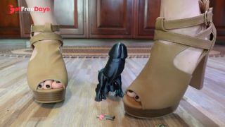 I have gone on a rampage in My heels with My friend Dino Dick, We love crushing little bugs who dare-0