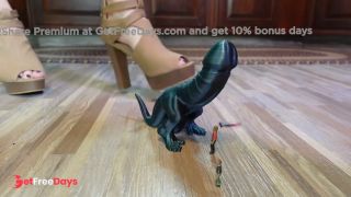 I have gone on a rampage in My heels with My friend Dino Dick, We love crushing little bugs who dare-2