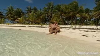 Jamie Brooks Lies in the Sand While Two Men Enter Her-6