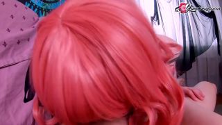 YummmyLicious pink hair teen in corset and stockings get fucked in all hol-6