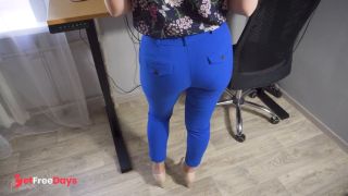Spying On Coworker With Visible Panty Line In Trousers-4