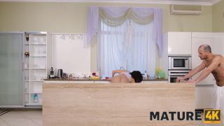 MATURE4K. Insistent Maid Finds Way To Be Drilled By Her Employers Steps.-1