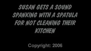 Real-Life-Spankings vidssusan spatula dirty kitchen-0