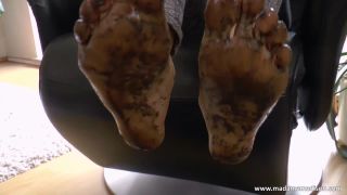 online adult clip 19 MadameMadison – Making him lick mud from my feet on pussy licking sexy foot fetish-9