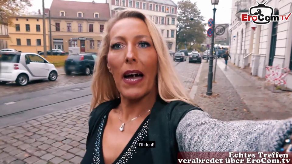 German BiMilf With Sexy Tits Picks Up Young German Blonde At Street Cas