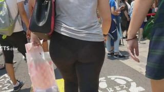 Huge ass in tights and a very visible thong-6