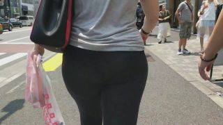 Huge ass in tights and a very visible thong-7