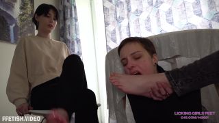 xxx clip 34 Licking Girls Feet – VALENTINA and REGINA –  and their bitch under the table - femdom - femdom porn asian mean girls femdom-5