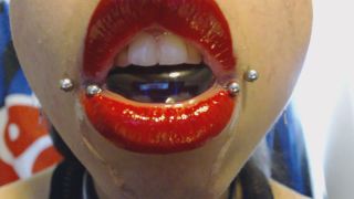 xxx video clip 38 Miss Alice the Goth – Red Lipstick Drooling and Spit Bubbles - goth - fetish porn femdom sissy chastity-3