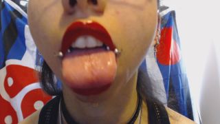 xxx video clip 38 Miss Alice the Goth – Red Lipstick Drooling and Spit Bubbles - goth - fetish porn femdom sissy chastity-7