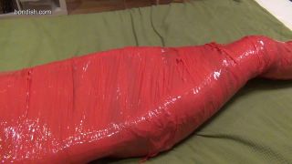 Anna in encased in zentai clingfilm bondage - bondage - femdom porn fetish fantasy studio-8