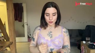 [GetFreeDays.com] Sexy Smoking in Sheer Lingerie, Tattooed Curvy Brunette Porn Clip April 2023-4