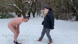 Ballbusting World PPV - Nikki Whiplash - Snowballs 2021 - Ballbusted in the snow by Nikki Whiplash - BB1491 Ballbusting-2