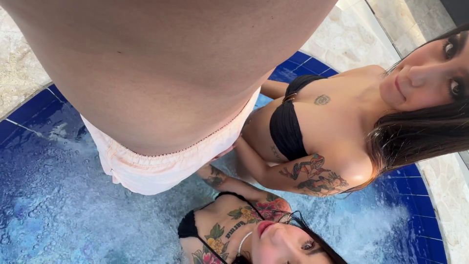 Pov Man Films - Threesome in the pool! With Tammy Taylor and Milalzt! 1080P - Babe