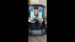 Tasty Tiffani - Made to worship my big long socked arched scrunchie soles-6