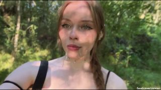 Yuiwoo - BEST Blowjob in the FOREST from a Blonde with Green Eyes [1080p] - Teen-9