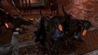 Horror a pack of monster hounds fucked all the holes of two poor girls-2