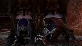 Horror a pack of monster hounds fucked all the holes of two poor girls-7