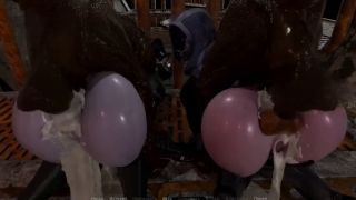 Horror a pack of monster hounds fucked all the holes of two poor girls-9
