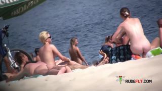 Blowjobs  and sex on a naturist strand  3-4