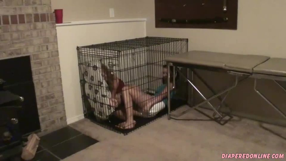 DiaperedonlineAmber Nikki Amber  Nikki In Cage