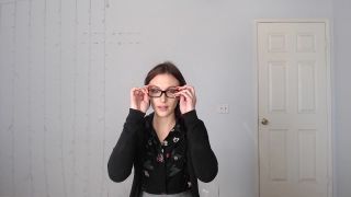 clothing fetish Lil Olivia - nerdy to sexy librarian striptease, edging games on fetish porn-0