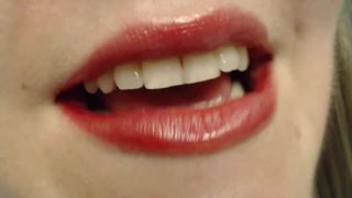 online xxx clip 40 Bright red findom mouth | teeth | femdom porn throat fetish-8