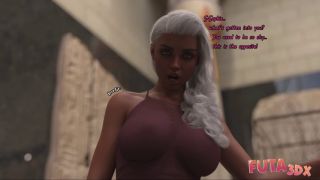 Blowjob Futa3dX - Hot Brunette Cant Control Herself From Sucking On Her Futa Gfs Big Dick-3