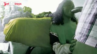 PARODY SHEHULK BLOWJOB BIG DICK SUCKING THE HULK HENTAI-2