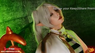 Elf Frieren Pleases a Traveler with Her Feet. Creampie, Pov-1