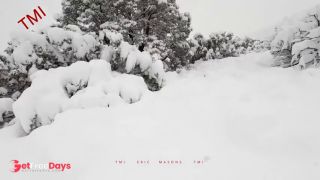 [GetFreeDays.com] walk in knee-high snow in southern california during blizzard and cum in the cold Sex Clip July 2023-3