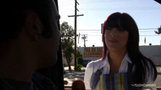 The sexy nette was very horny so she fucked hard on her leathe....-1