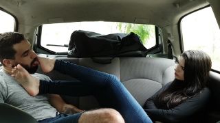 online porn video 9 hottest foot fetish Emily Foxx – Smelling My Socks And Worship My Feet In The Car, femdom on femdom porn-0