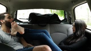 online porn video 9 hottest foot fetish Emily Foxx – Smelling My Socks And Worship My Feet In The Car, femdom on femdom porn-5