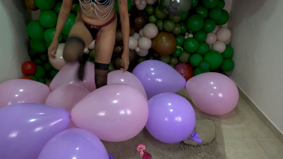 xxx video clip 27 fishnet fetish Latin Desires – Gothic Destruction Mia s Balloon Demolition, dirty talking on pov