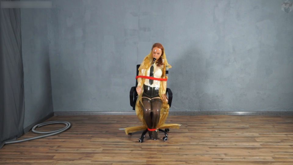 porn clip 38 Vacuum Dreams - New secretary in vacuum sheathing and bondage with red ropes - FullHD 1080p, dakota skye femdom on femdom porn 